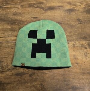 J!nx Minecraft Green and Black Creeper Beanie Mens One Size